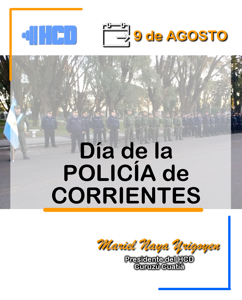 9 de Agosto Día de la Policía de Corrientes